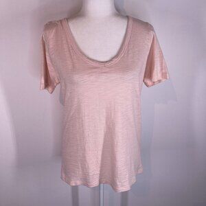 Soma Weekend Light Pink Short Sleeve V-neck Shirt size Small